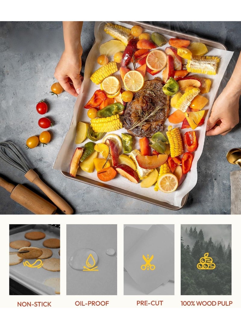 2Pack Parchment paper Baking paper (20m*30cm each) for bread pastries cupcake - Non-Stick, Chlorine Free, Water&Oil proof, Silicone Coated, air fryer paper special oil blotting roll paper, Oven Food Tray, Baking Pan - Image 4